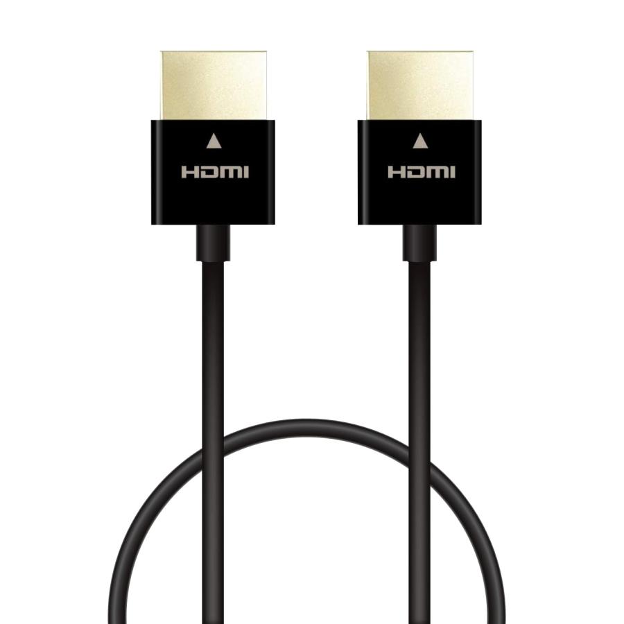 エレコム HDMI ケーブル 極細 ハイスピード 30cm スーパースリム 4K・2K 【HIGH SPEED with ETHERNET認証済み】 | ELECOM