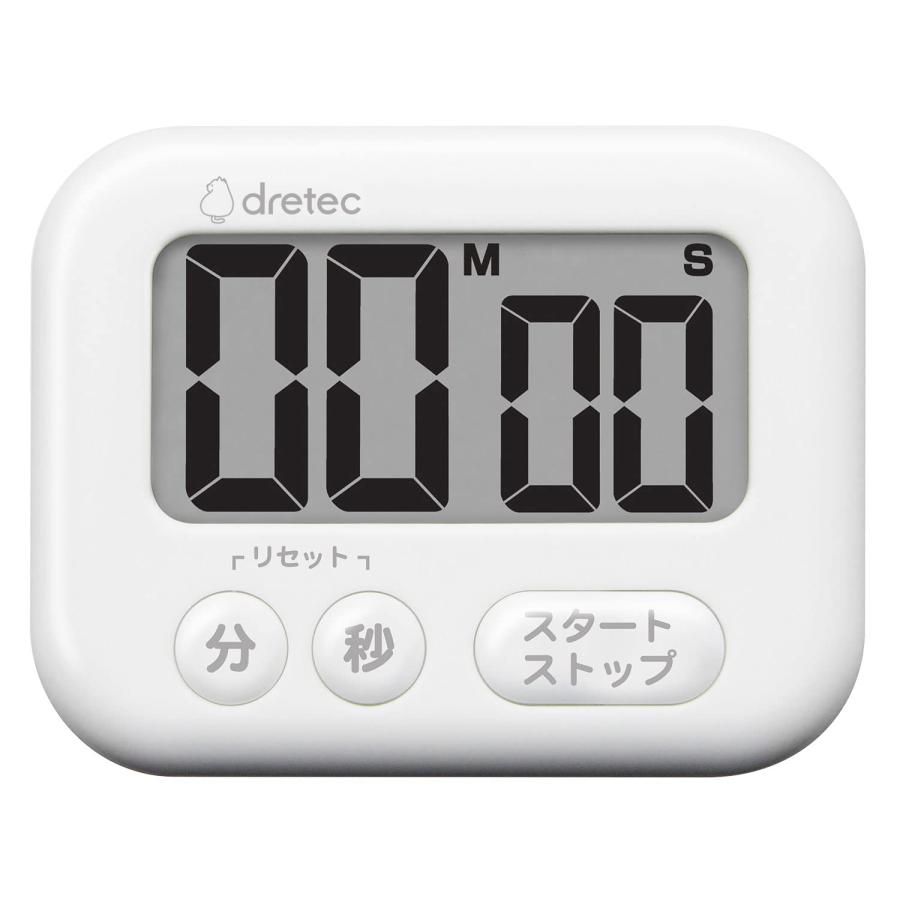 dretec(ドリテック) 操作が簡単な3キータイマー 見やすい大画面液晶 最大99分59秒 カウントダウン/アップ リピート機能 どこでも使いやすい | ドリテック