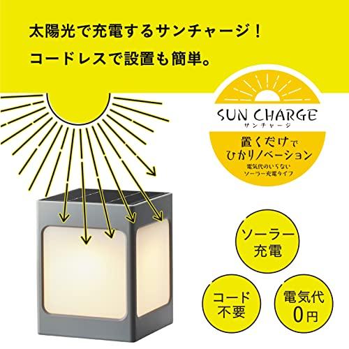 タカショー ソーラーライト 屋外 ひかりノベーション SUNCHARGE 道のひかり グレー 間接照明 防水 ガーデンライト プロ仕様 明るさ自動調整｜soma-net｜04