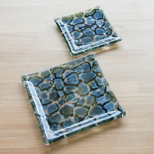 藍ガラス大鉢 琉球ガラス WAVE グラスアート藍 - 育陶園 やちむんの窯元｜沖縄