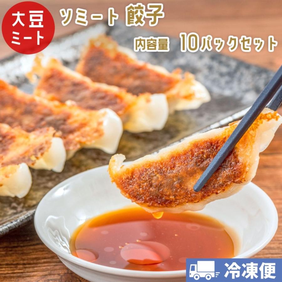 ソミート 大豆ミート 餃子 10個×10パック 【クール冷凍便】 ヴィーガン ダイエット 動物性原材料不使用 高たんぱく質 染野屋 | 