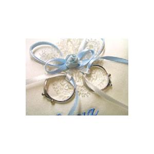 リングピロー 刺繍 完成品  名前 日付入り　 |  | 01