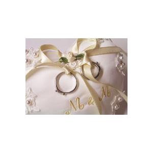 リングピロー 完成品　ミニハート　イニシャル刺繍入り |  | 01