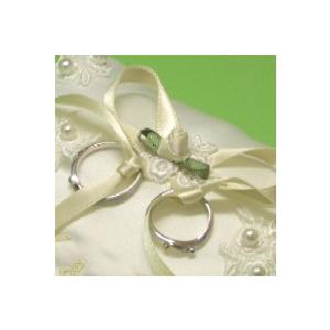 リングピロー 完成品　ミニスクエア　イニシャル刺繍入り |  | 01