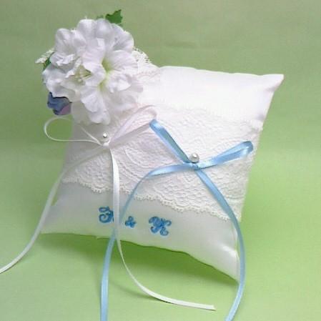 リングピロー完成品（スウィート)イニシャル刺繍入り | 