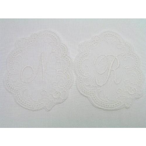 結婚式 白ハンカチ イニシャルレース付きハンカチ |  | 04