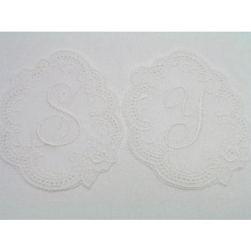 結婚式 白ハンカチ イニシャルレース付きハンカチ |  | 05