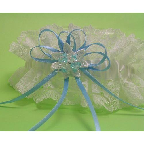 ウェディング 可愛い ガーターベルト アンクルガーター6　クリスタル付き |  | 01