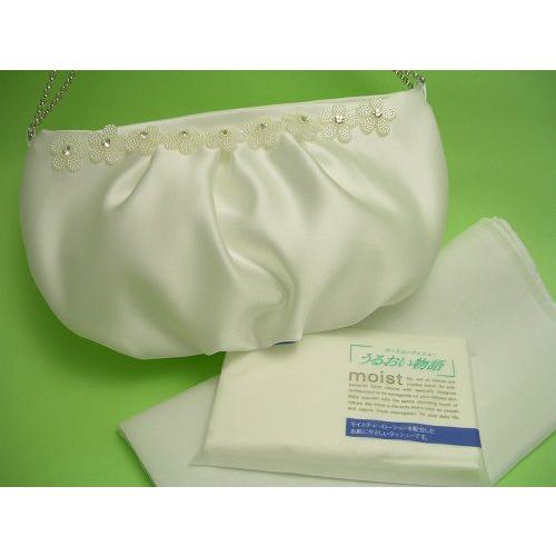 結婚式 バッグ ドレスポーチＮｅｗ　花ブレード付き　完成品　白無地ハンカチ ティュシュ付き |  | 03