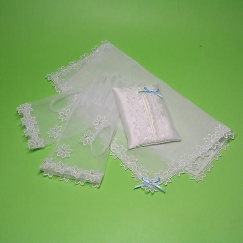 結婚祝い 花嫁ハンカチ 手袋  ポケットティッシュケース3点セット | 