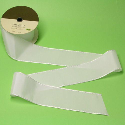 ホワイトリボン リボン タフタリボン 日本製 ホワイトリボン 6センチ幅 1メートル