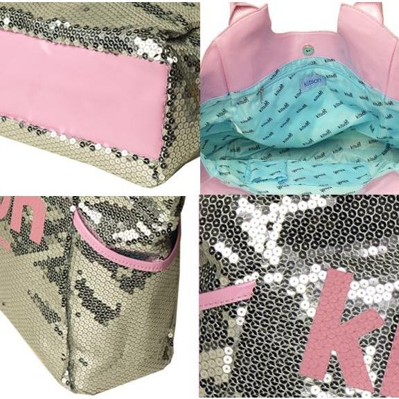 KITSON スパンコールトートバッグ Los Angeles Sequin Tote Silver/Pink【ラッピング無料】【楽ギフ_包装】【10P11Mar16】【05P03Dec16】｜something｜02