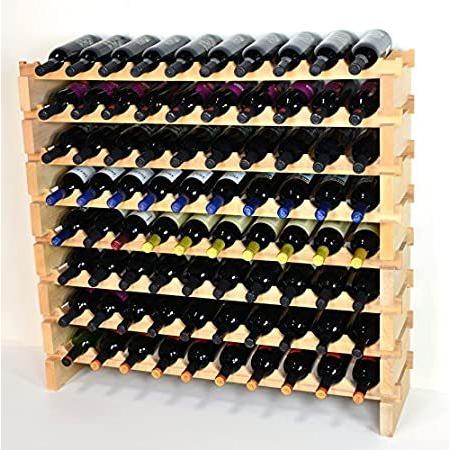 非常に高い品質 新品・送料無料Modular Wine Rack Beechwood 40-120 Bottle Capacity 10 Bottles Across up to ［並輸51］ ワインラック