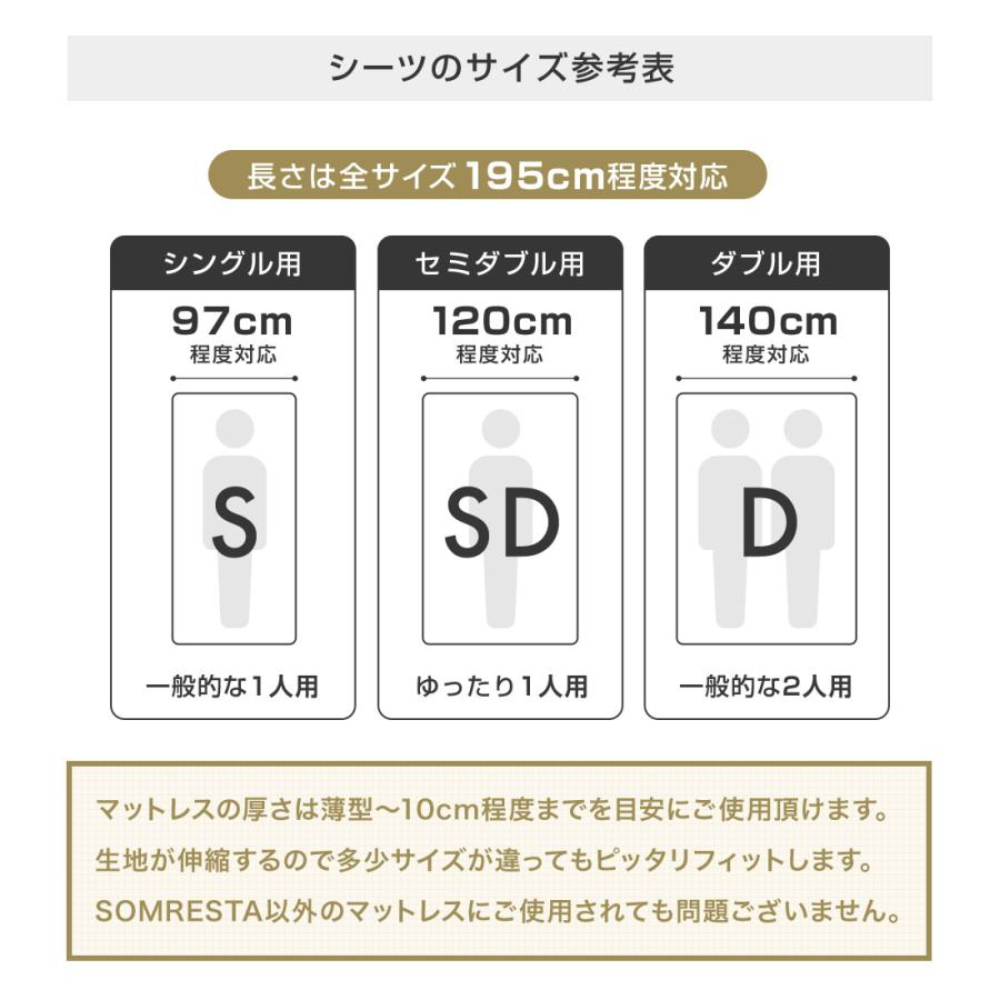 SOMRESTA（ソムレスタ） ストレッチ シーツ （薄型用） NV シングル用