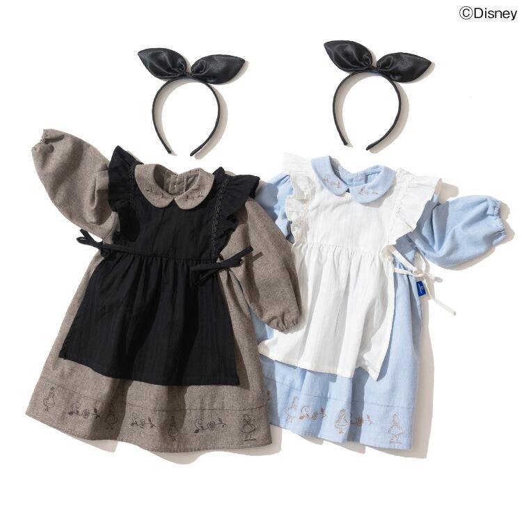なりきりワンピ 子供服 ディズニーキャラクターALICE刺繍 なりきりワンピ 子供服 ディズニーキャラクターALICE刺繍