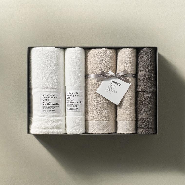 送料無料 タオル ギフトセット [code℃ コードシー プレミアムタオルセット バスタオル・フェイスタオル・ハンドタオル 各2枚] ギフト ホワイトデー お返し |  | 14