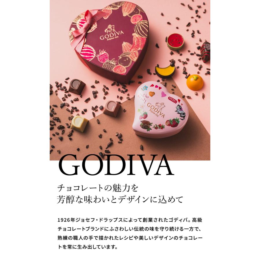 母の日 ギフト 送料無料 ゴディバ GODIVA フルーツバスケット Gキューブ ミニハート缶 5粒入 のし包装メッセージカード不可 C-24 YM｜somurie｜03