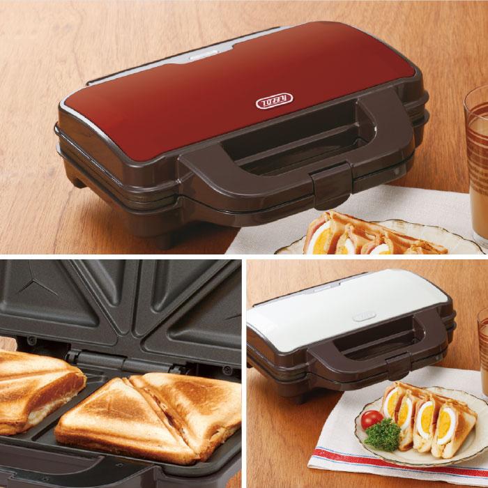 Toffy トフィー ホットサンドメーカー / K-HS1-PA K-HS1-AW K-HS1-SP K-HS1-AR 送料無料 2枚 ダブル 耳まで 電気 食パン レトロ家電 | Toffy | 05