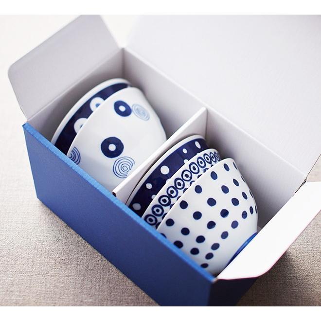 お歳暮 ギフト 波佐見焼 藍丸紋 軽量飯碗5客揃/波佐見 波佐見