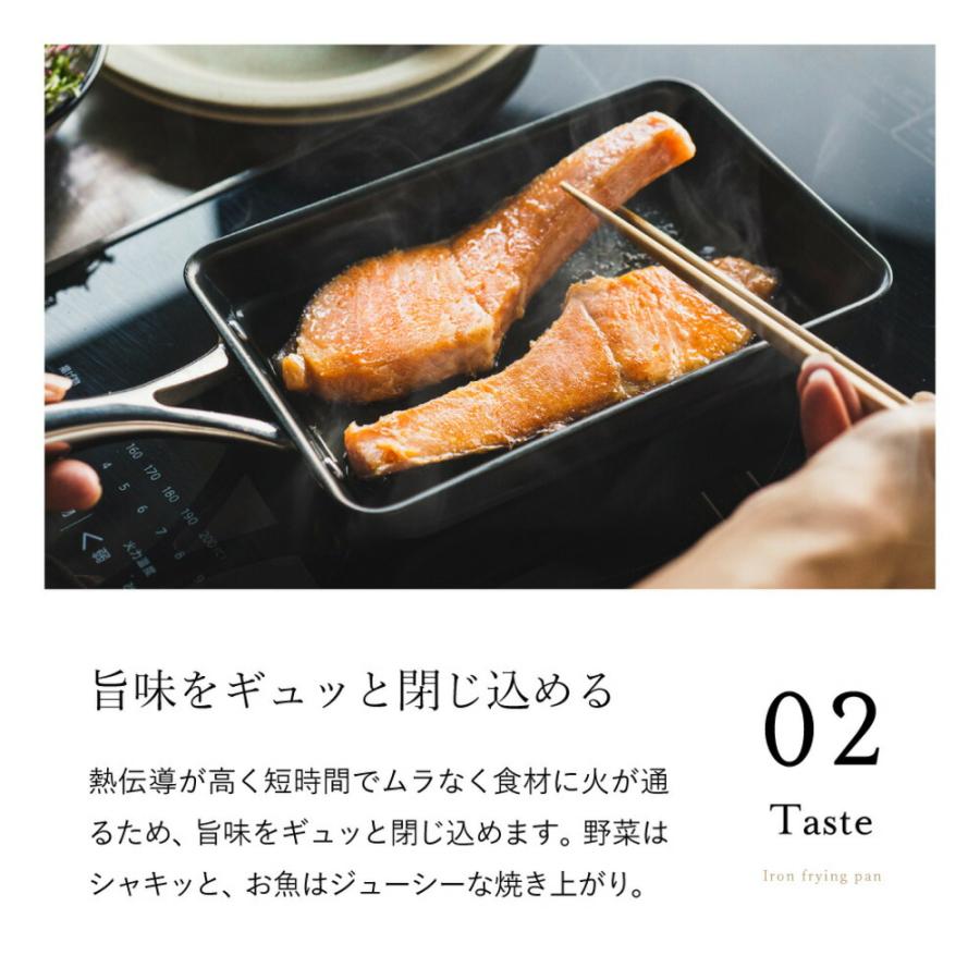 送料無料 窒化加工 鉄エッグパン SDY-001 IH対応 ガス火対応 卵焼き器