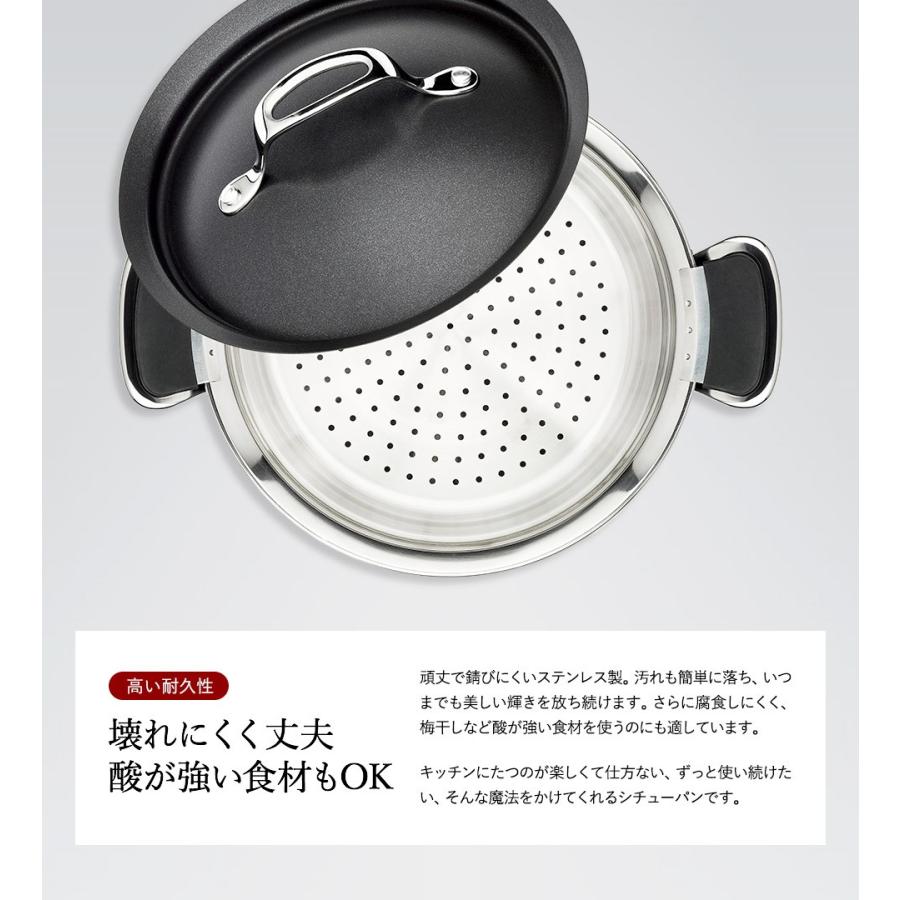 父の日 ギフト ティファール T-fal エクスペリエンス シチューパン&スチーマー(両手鍋) 24cm IH対応 ガス火対応 / （送料無料） お中元｜somurie｜10