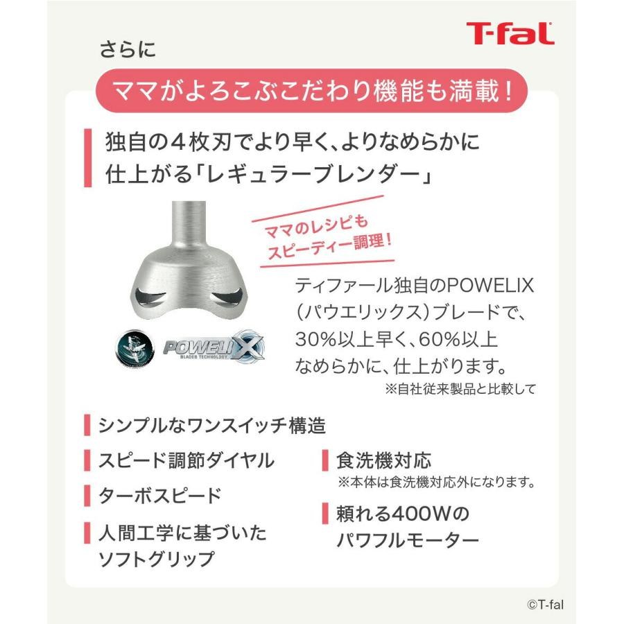 T-fal（ティファール） ハンドブレンダー ベビー ライトグレー 送料
