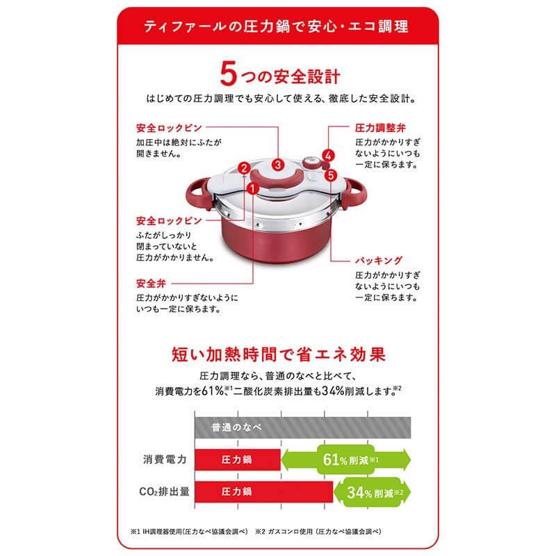 ティファール T-fal 圧力鍋 クリプソ ミニット デュオ 5.2L プラム P4705134 IH・ガス火対応 送料無料 プレゼント|somurie|05