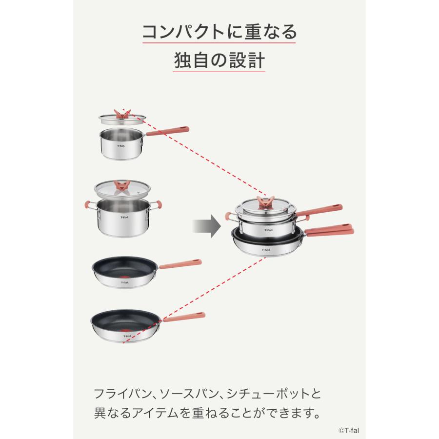 オプティスペース ティファール T-fal フライパン 両手鍋 IHステンレス