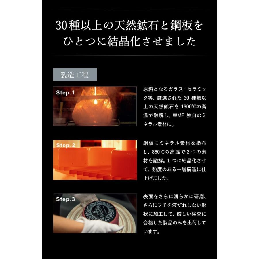 WMF(ヴェーエムエフ）両手鍋 フュージョンテック ミネラル ローキャセロール 20cm 送料無料 （IH・ガス火対応）/ 浅型 鍋 蓋付きの画像