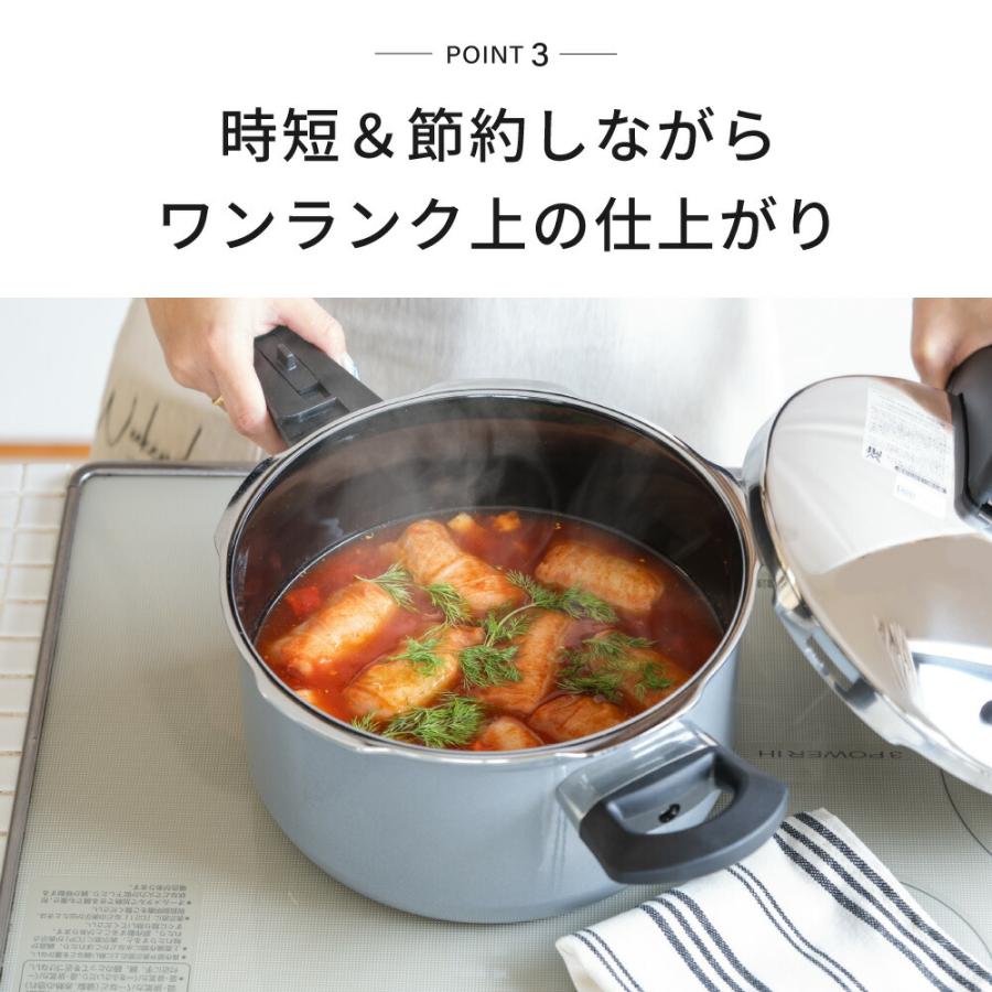 WMF フュージョンテック圧力鍋4.5L PL W0516235290 送料無料 / IH対応 ガス対応 取っ手が取れる ワンタッチ お手軽 レシピ付き 10年保証 ヴェーエムエフ wmf｜somurie｜11