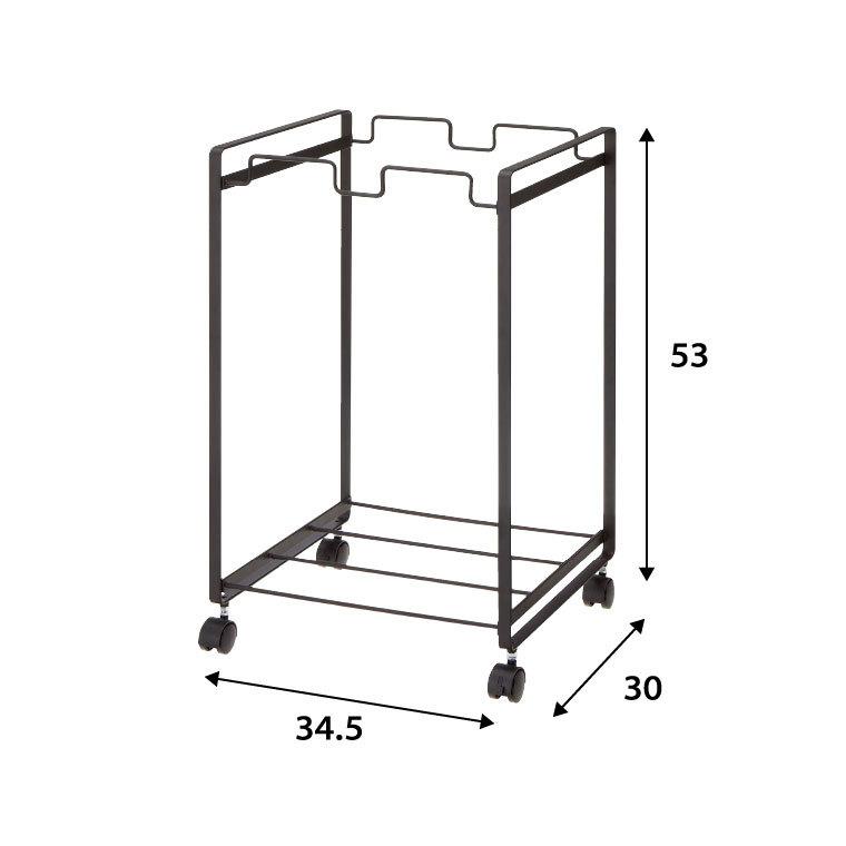 山崎実業 tower 分別ダストワゴン ２分別 タワー ホワイト/ブラック ごみ箱 ゴミ箱 レジ袋 キャスター付き 軽量 送料無料｜somurie｜08