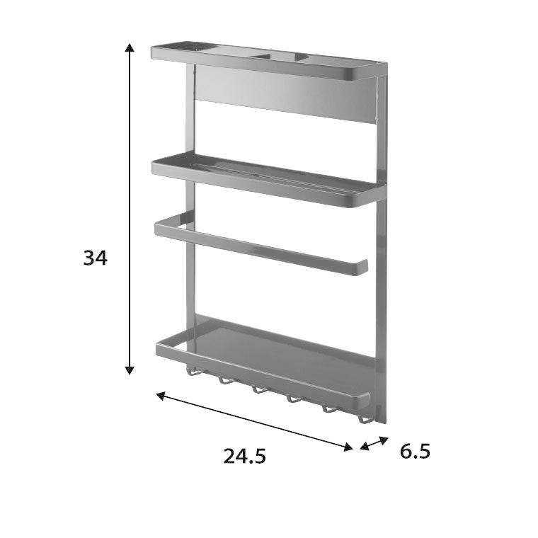 【エントリーで+P５％】山崎実業 tower マグネット冷蔵庫サイドラック タワー ホワイト/ブラック キッチンペーパーホルダー ラップホルダー 送料無料｜somurie｜09