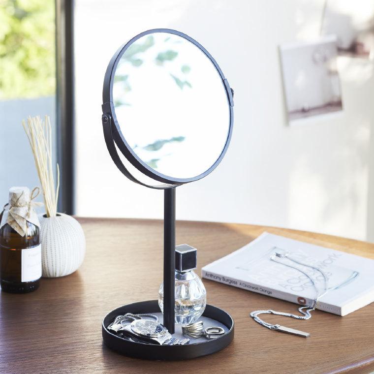 tower 山崎実業 スタンドミラー＆トレイ タワー インテリア 公式