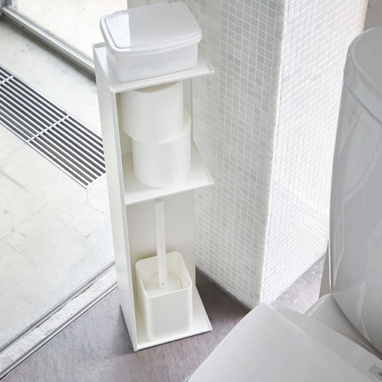 tower 山崎実業 スリムトイレラック タワー 収納 公式 ホワイト
