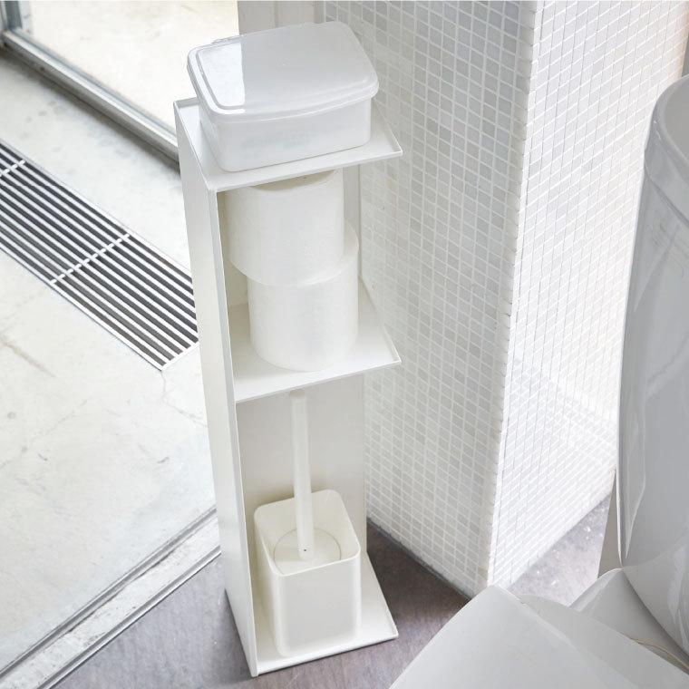 tower 山崎実業 スリムトイレラック タワー 収納 公式 ホワイト