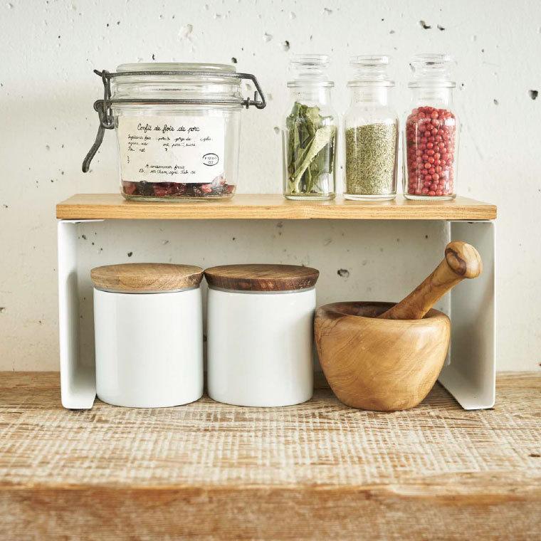 山崎実業 toscaコの字ラック トスカ キッチン 公式 ホワイト キッチンラック 調味料 台所収納 スパイスラック ディッシュラック 棚 送料無料 | tosca（山崎実業） | 01