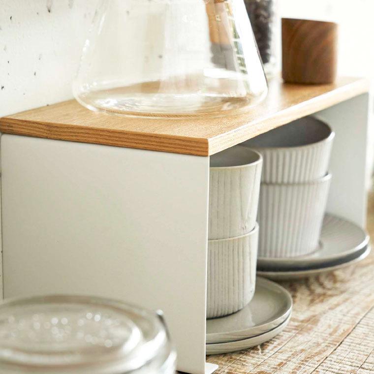 山崎実業 toscaコの字ラック トスカ キッチン 公式 ホワイト キッチンラック 調味料 台所収納 スパイスラック ディッシュラック 棚 送料無料 | tosca（山崎実業） | 02