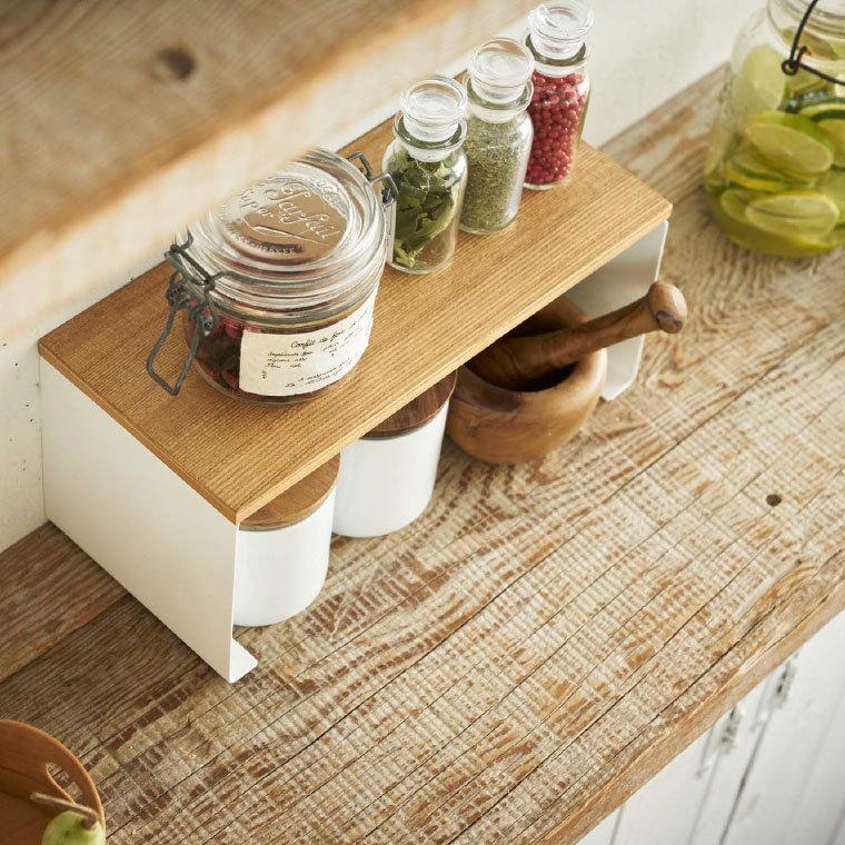 山崎実業 toscaコの字ラック トスカ キッチン 公式 ホワイト キッチンラック 調味料 台所収納 スパイスラック ディッシュラック 棚 送料無料 | tosca（山崎実業） | 06