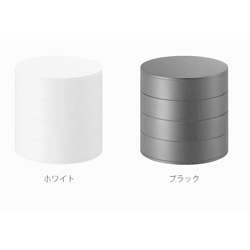 アクセサリートレイ 筒状 回転式 4段 フェルトマット おしゃれ シンプル 山崎実業 アクセサリートレー4段 タワー tower | インテリア雑貨 小物入れ