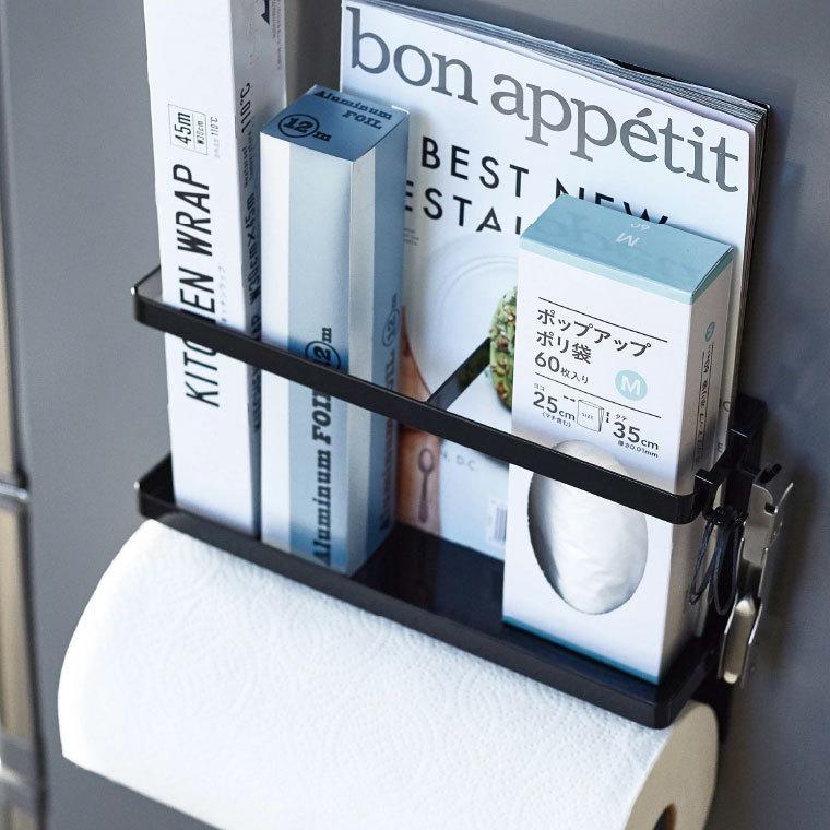 tower 山崎実業 マグネットキッチンペーパー＆ラップホルダー タワー