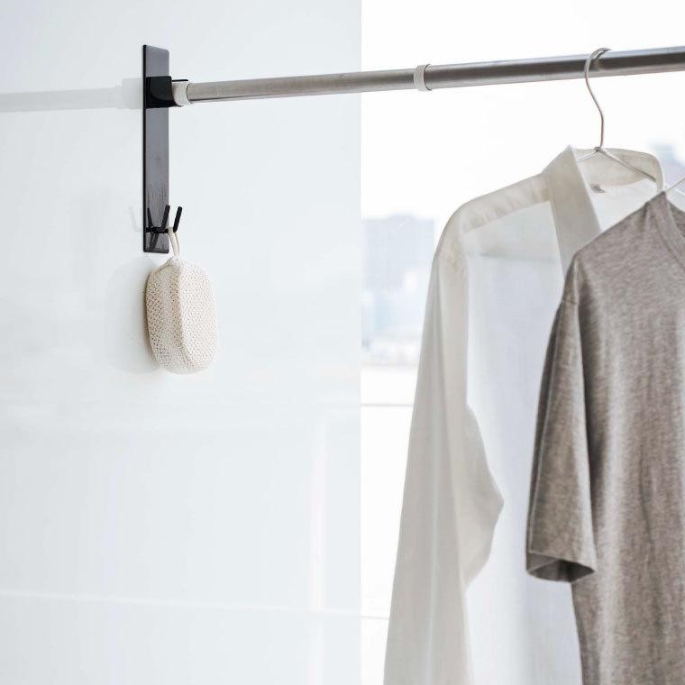 タイムセール 山崎実業 Tower 物干し竿ホルダー マグネットバスルーム物干し竿ホルダー２個組 ホワイト ブラック 4915 4916 送料無料 浴室乾燥 部屋干し 室内干し タワー Riosmauricio Com