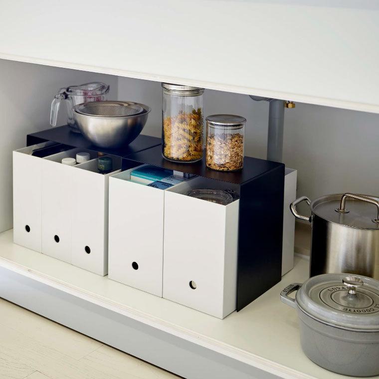 tower 山崎実業 収納ボックス上ラック 2個組 タワー 収納 公式