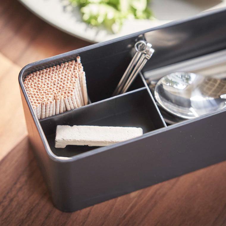 RIN（山崎実業） 山崎実業 RIN 蓋付きカトラリーケース ロング リン