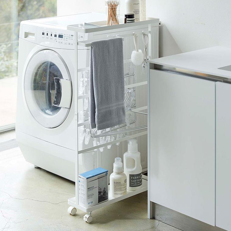 tower 山崎実業 洗濯用品収納ワゴン タワー 収納 公式 ホワイト