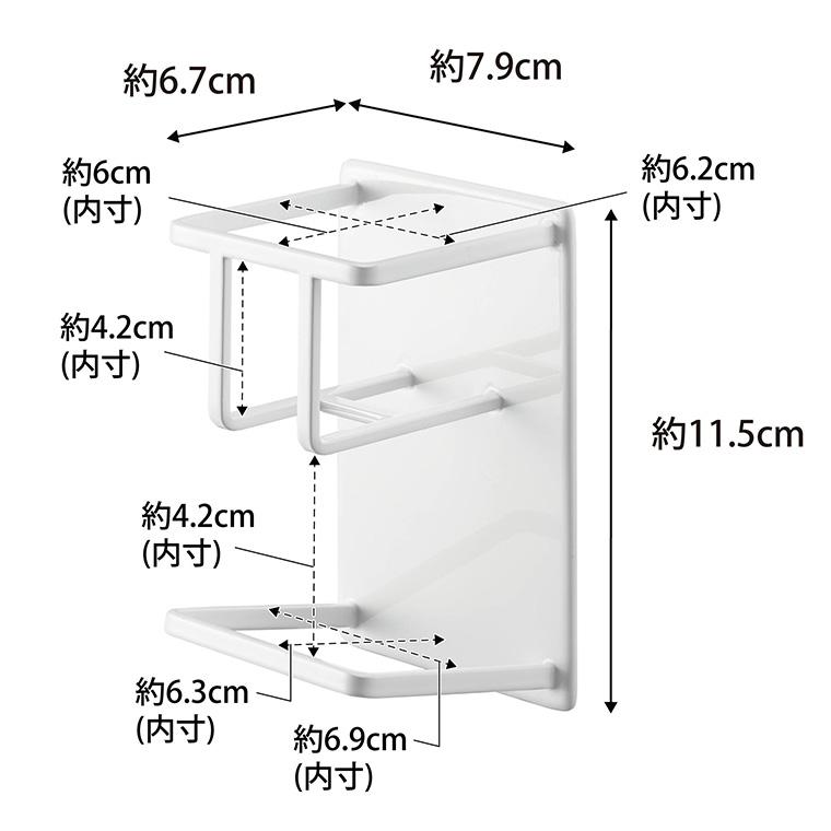 山崎実業 公式 tower マグネットスポンジ&ボトルホルダー タワー ホワイト/ブラック 3767 3768 送料無料 / スポンジ置き 台所洗剤 食器用洗剤｜somurie｜07