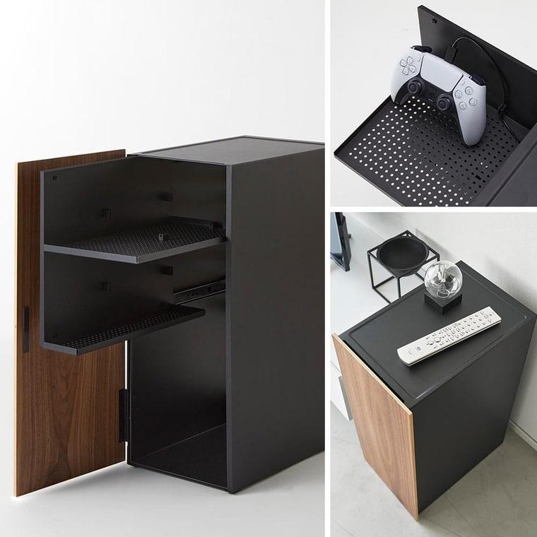 tower ゲーム機収納ラック 山崎実業 黒【 完成品 新品 未開封 】 楽天市場】【レビュー特典】 山崎実業 【 ゲーム機収納ラック