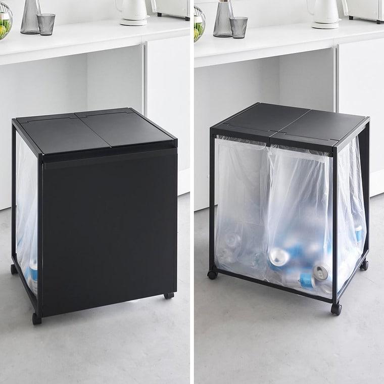 tower 山崎実業 蓋付き目隠し分別ダストワゴン タワー ゴミ箱 公式 45L