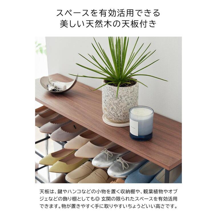 tower 山崎実業 天板付きシューズラック タワー 5段 キャスター付 W90