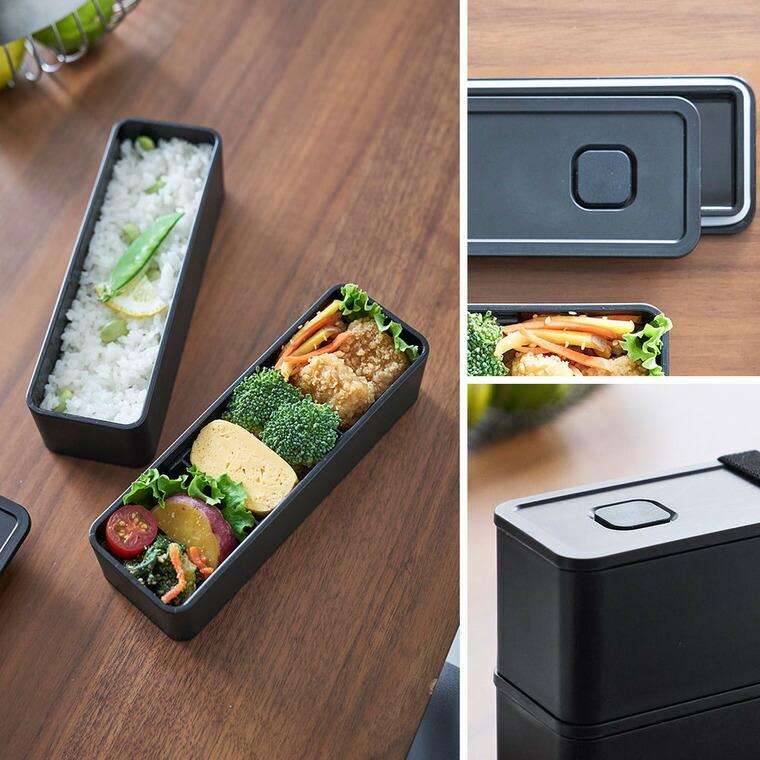 tower 山崎実業 バルブ付き密閉ランチボックス タワー 2段 スリム 公式