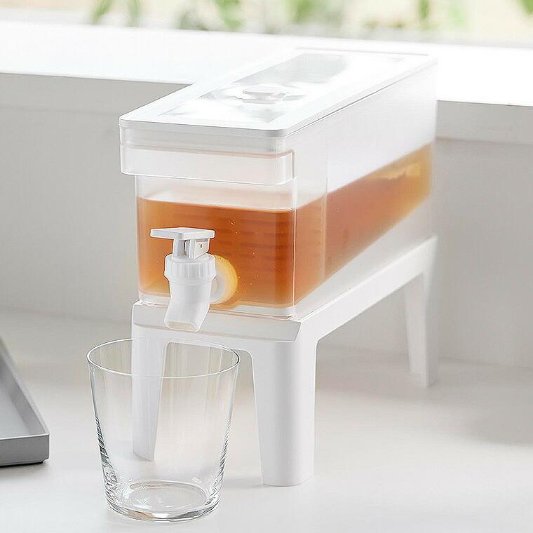 tower 山崎実業 冷蔵庫ドリンクサーバー タワー 1.8L スタンド付き